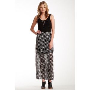 Vince Camuto Chiffon Overlay Maxi Tank Dress